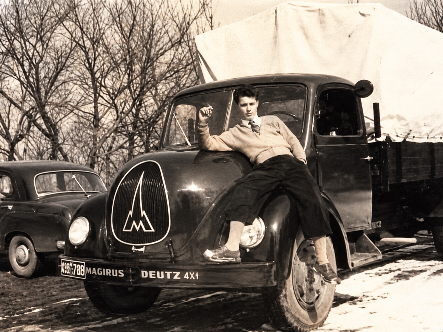 Historische Aufnahme eines Magirus-Deutz Lastwagens